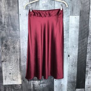 A New Day Burgundy Skirt